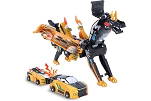 SOYUOI 2-in-1 Transforming Dinosaur Car Toy – Magnetic Collision Robots for Kids | Exciting Transformation Play for Boys & Girls | Ideal Birthday