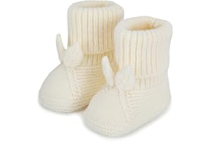 Loyfoky Baby Booties Newborn Babe First Walkers Knit Boots Warm Knit Crib Shoes Crochet Soft Infant Sock for Boy Girl