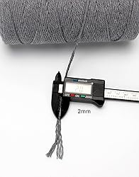 Macrame Cord,2mm x 219yard Cotton Twine String