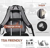 LOVEVOOK 15.6 Inch Laptop Backpack Women USB Port Waterproof Anti Theft Purple view 5