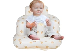 ASAMOOM Baby Inflatable Seat for Babies 3-36 Months, Built in Air Pump, Support Seat Summer Toddler Chair for Sitting Up, Baby Shower Chair Floor Seater