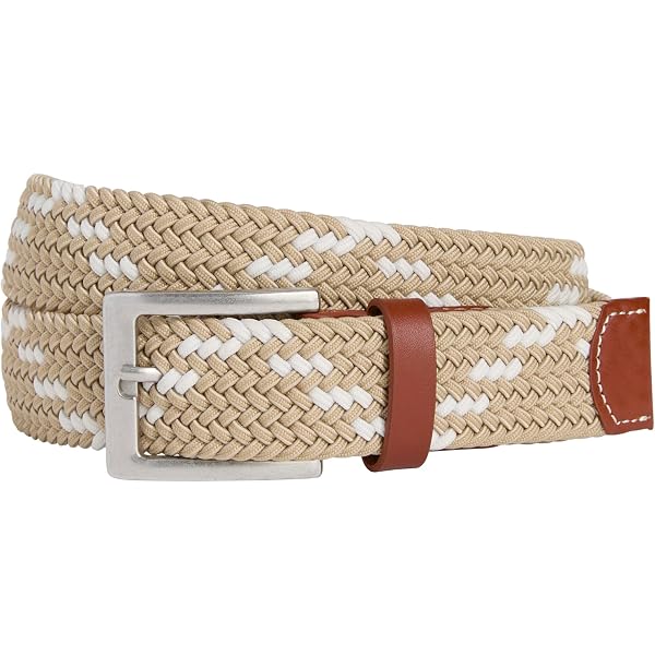 vineyard vines Braided Rope Club Belt, Marshmallow, 38 at  display picture 2