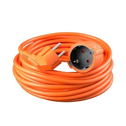 benon Verlängerungskabel Schuko, 40m Orange - Kindersicherung, max. 3680W - H05VV-F 3G 1,5²