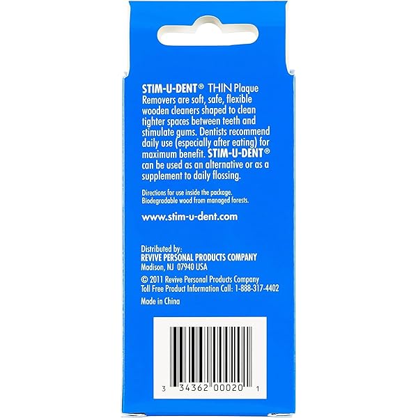 THE NATURAL DENTIST STIM-U-DENT PLAQUE REMOVERS, THIN, MINT FLAVOR -160 CT.