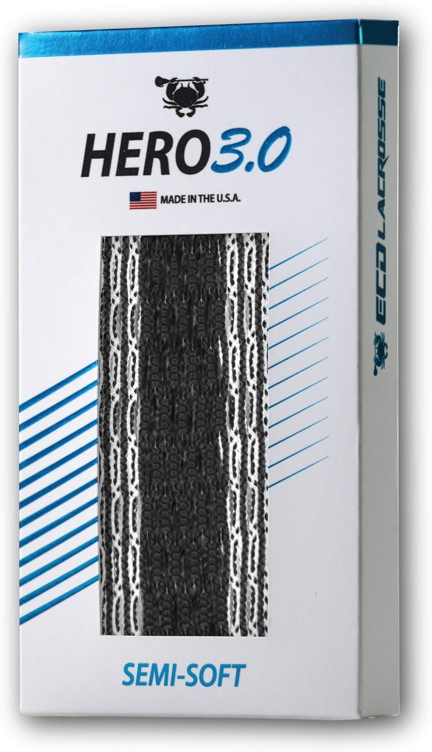 ECD Lacrosse Hero 3.0 Mesh - Semi Soft - White Storm Striker : Sports & Outdoors