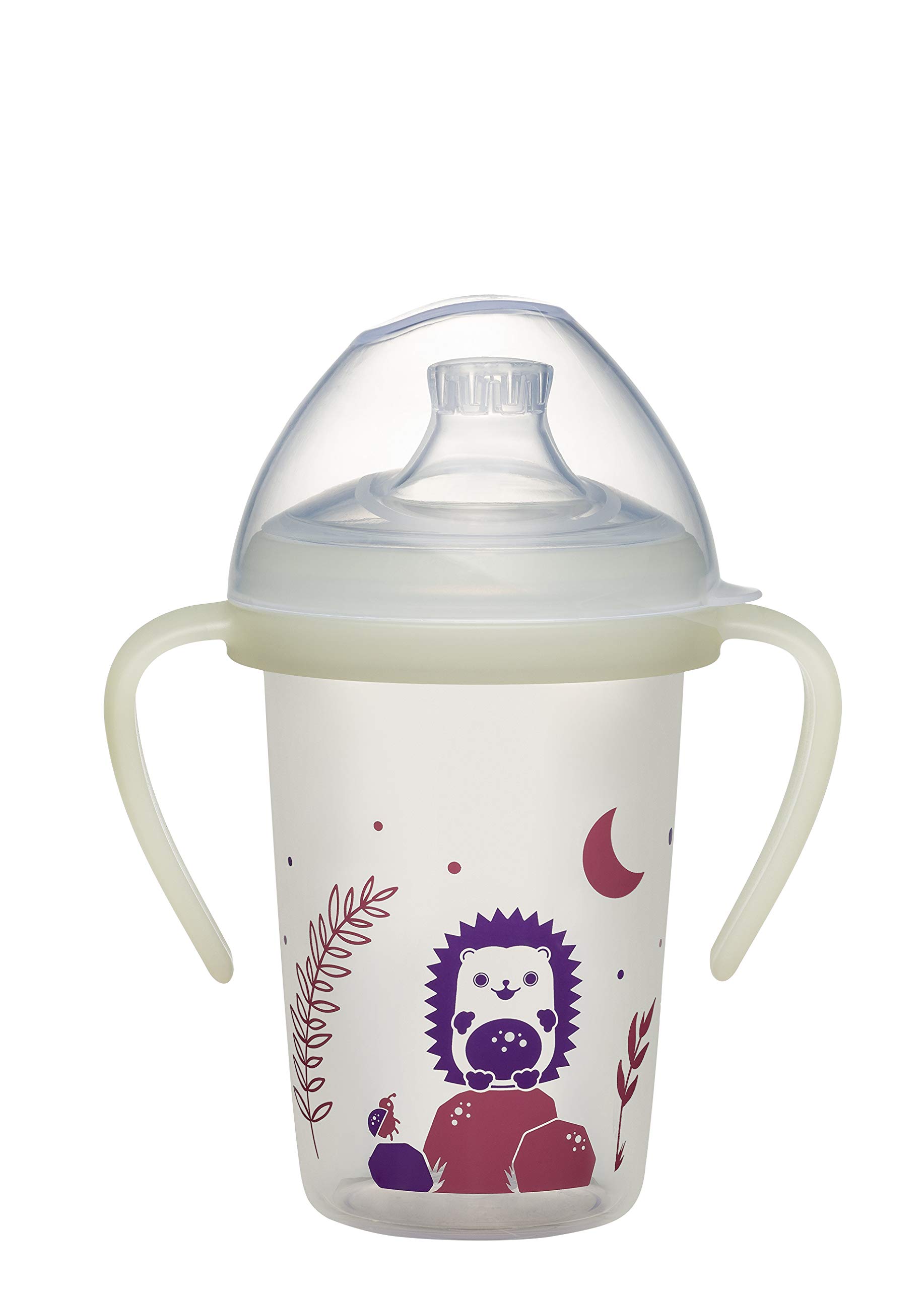 nip First Moments Day & Night Hedgehog: from 6 Months, Leak-Proof Spout with Afterglow Handle, 270 ml