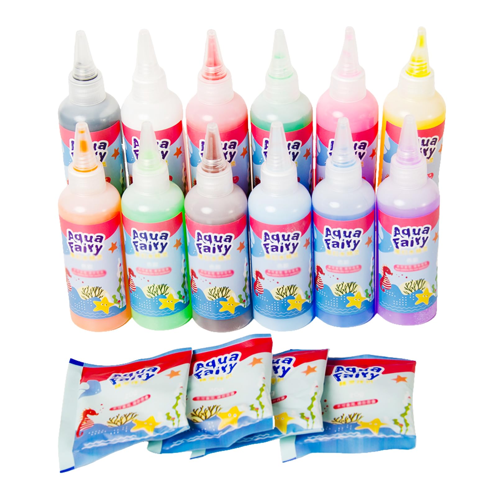 Balakaka Water Spirit Color Gel 12 Bottles + Powder 4 Packs, 3D DIY Aqua Fairy Water Gel Kit for Kids, Creative Art Crafts Kits Birthday Gifts for Girls Boys Ages 5 6 7 8 — image 1