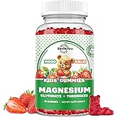 Magnesium Complex Gummies- Calm Chewable Gummies for Kids & Adults- Magnesium Glycinate Supplement-w/Omega-3, Vitamin B6, D3- Support Calm Stress Relief, Bones, Mood, Strawberry Flavor
