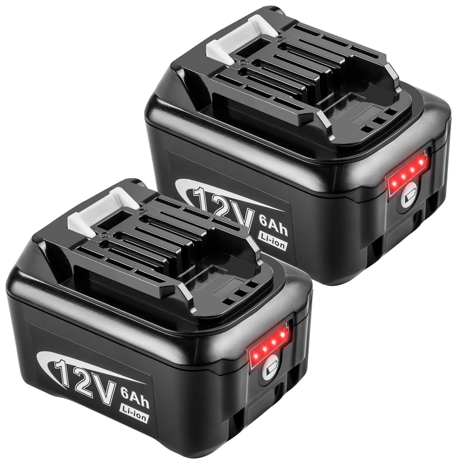 Photo 1 of Futurebatt 2-Pack 12V High-Output 6.0Ah Battery for Makita BL1021B BL1041B Power Tools 12-Volt max CXT Lithium-Ion Battery