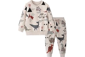 Volunboy Toddler Boys Clothes Sets Little Boy Clothing Long Sleeve Pullover Jogger Pants Kids 2 Pieces Outfits