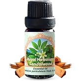 Royal Hawaiian Sandalwood Essential Oil (Santalum paniculatum Hook. &amp; Arn.) 0.33 FL OZ / 10ml | 100% Pure Therapeutic Grade (Undiluted Natural)
