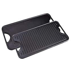 Victoria Rectangular Cast Iron Griddle. Double