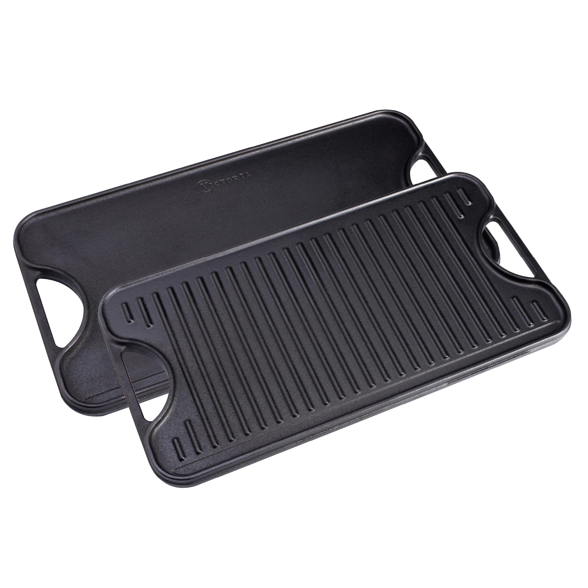 Victoria Rectangular Cast Iron Griddle. Double