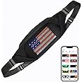 Led Fanny Packs with Bluetooth and Programmable, Crossbody Running Waist Bag DIY Backpack, LED Display Pixel Screen, for Men Women Daypack Daily Sports Mountaineering Travel