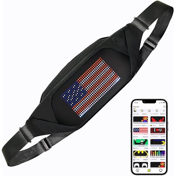 Amazon.com: Gelrova LED Crossbody Bag, Cyber Light Up Fanny 