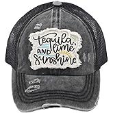 C.C Ponycap Messy High Bun Ponytail Adjustable Mesh Trucker Baseball Cap Hat