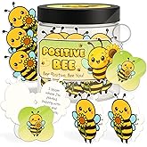 60 Positive Bee Cards Jar, Affirmation Cards For Women, Friendship Gift, Positive Quotes Jar, Best Friend Gift, Christmas Gifts For Women, Bee Gifts For Men