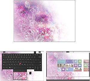 Decalrus - Protective Decal Floral Skin Sticker for Lenovo ThinkPad X1 Carbon (6th Gen.) (14