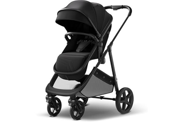 Mompush Wiz 2 in 1 Baby Stroller with Infant Pramette Mode, One Hand Fold Convertible Newborn to Toddler Stroller with Reversible Seat and Large UPF 50+ Canopy