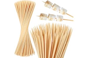 Liengoron 120PCS Marshmallow Roasting Sticks 17 Inch Smores Sticks for Fire Pit 5 mm Thick Heavy Duty Wooden Skewers for Grilling Marshmellow Smores Sticks for Outdoor Barbecue S'Mores Sausage
