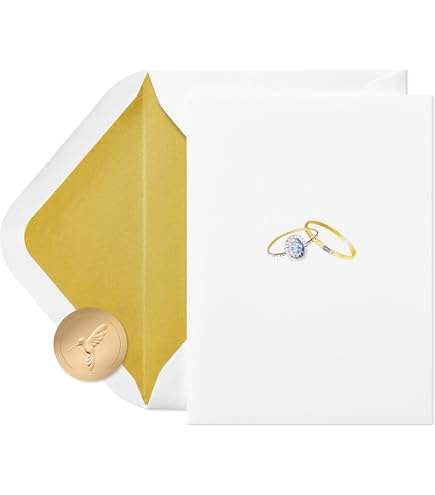 Papyrus Hochzeitskarte 'Happiest Ever After' – Mit Goldfolie, 11,4 X 15,2 Cm, Mit Umschlag