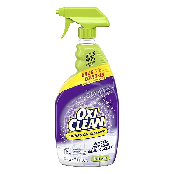 OXICLEAN BATHROOM CLEANER, SHOWER, TUB & TILE, POWERED BY OXICLEAN STAINFIGHTERS, 32 OZ