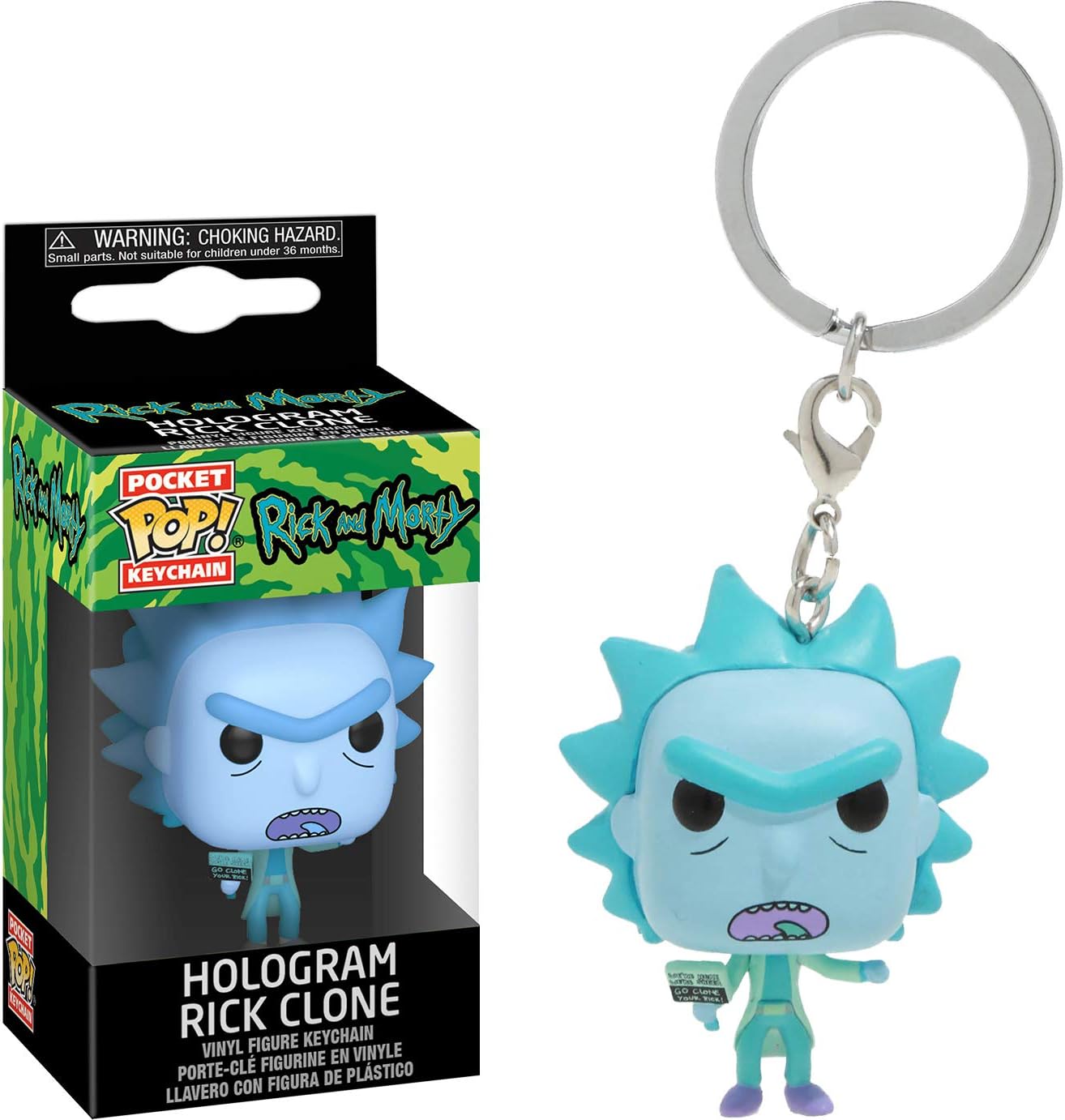 rick and morty funko pop keychain