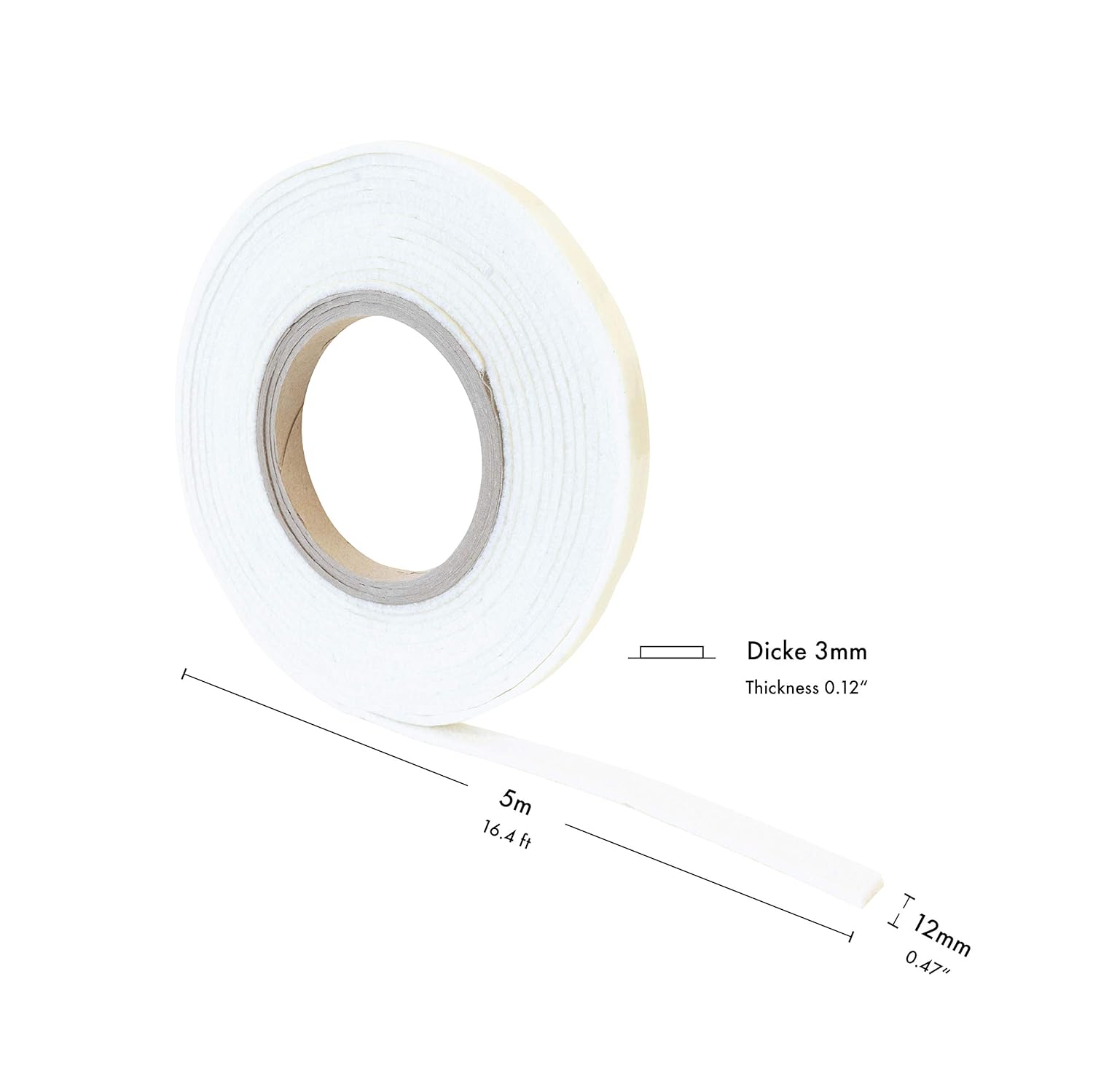 haggiy Filzband - Filzstreifen selbstklebend 'Standard' - 3,0mm stark