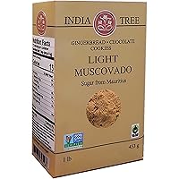 India Tree Light Muscovado Sugar, 1 LB (Pack of 4)