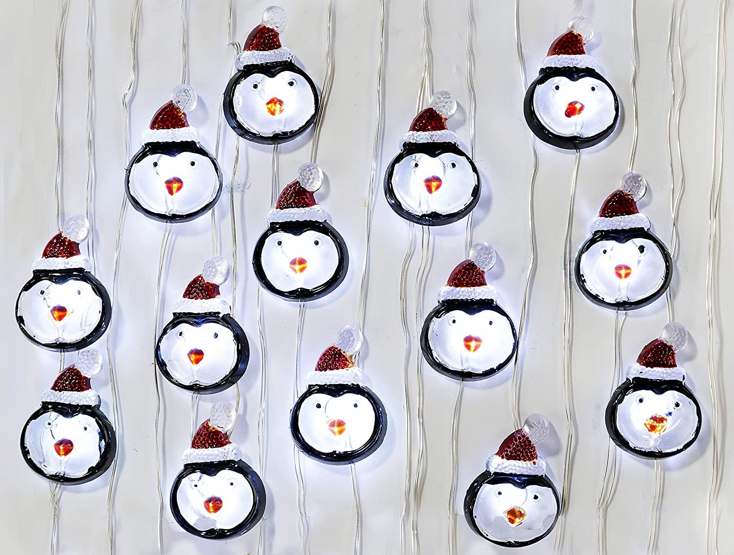 Talking Tables Christmas Party String Penguin Fairy Lights Decorations 30 LEDs Battery Operated3M