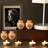 HOOMTREE Small Keepsake Urns Bamboo Set of 4 Tree of Life Engraved view 7