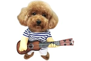 NACOCO Pet Guitar Costume Dog Costumes Cat Halloween Christmas Cosplay Party Funny Outfit Clothes (M)