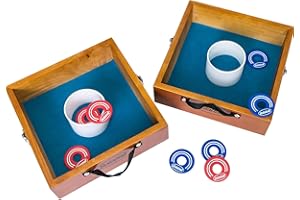 Bolaball All-Weather Washer Toss Game Replacement Washers, 8 Washers, Red and Blue