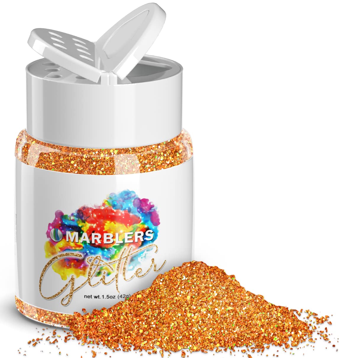 MARBLERS Holographic Glitter [Holo Juicy Pop] 1.5oz (42g) | Fine | Non-Toxic, Vegan, Cruelty-Free | Face, Body, Eyeshadow, Hair, Festival, Party Makeup | Nail Art, Polish | Resin, Tumbler, Candle — image 1