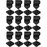 Zhanmai 24 Pcs Men's Ties and Pocket Square Set Bulk Solid Color Tie Handkerchief Satin Business Formal Necktie for Wedding