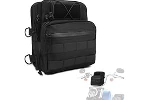 AILMOTO Motorcycle Handlebar Bag, T-Bar Handle Bags Sissy Bar Bag Fit For Harley Cruiser Dyna Street Bob Softail Sportster, Tool Bag Storage Bag