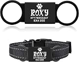 EDSG Dog Tags for Pets Engraved UK Slide On Personalised Silent ID Tag Black view 5