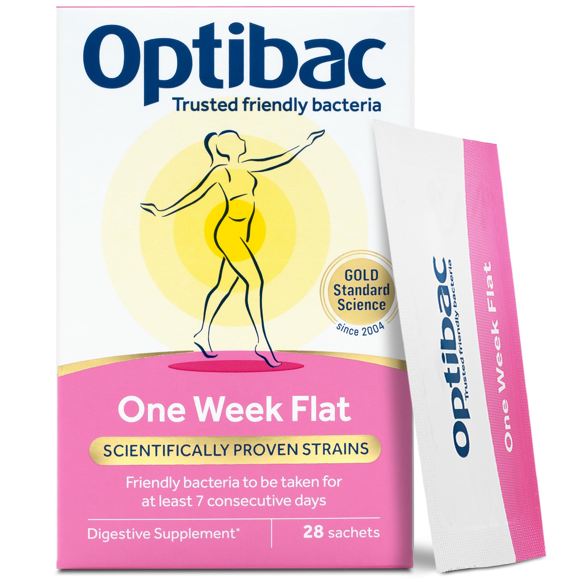 OptiBac Live Cultures 'One Week Flat' 28 Sachets, 90 g