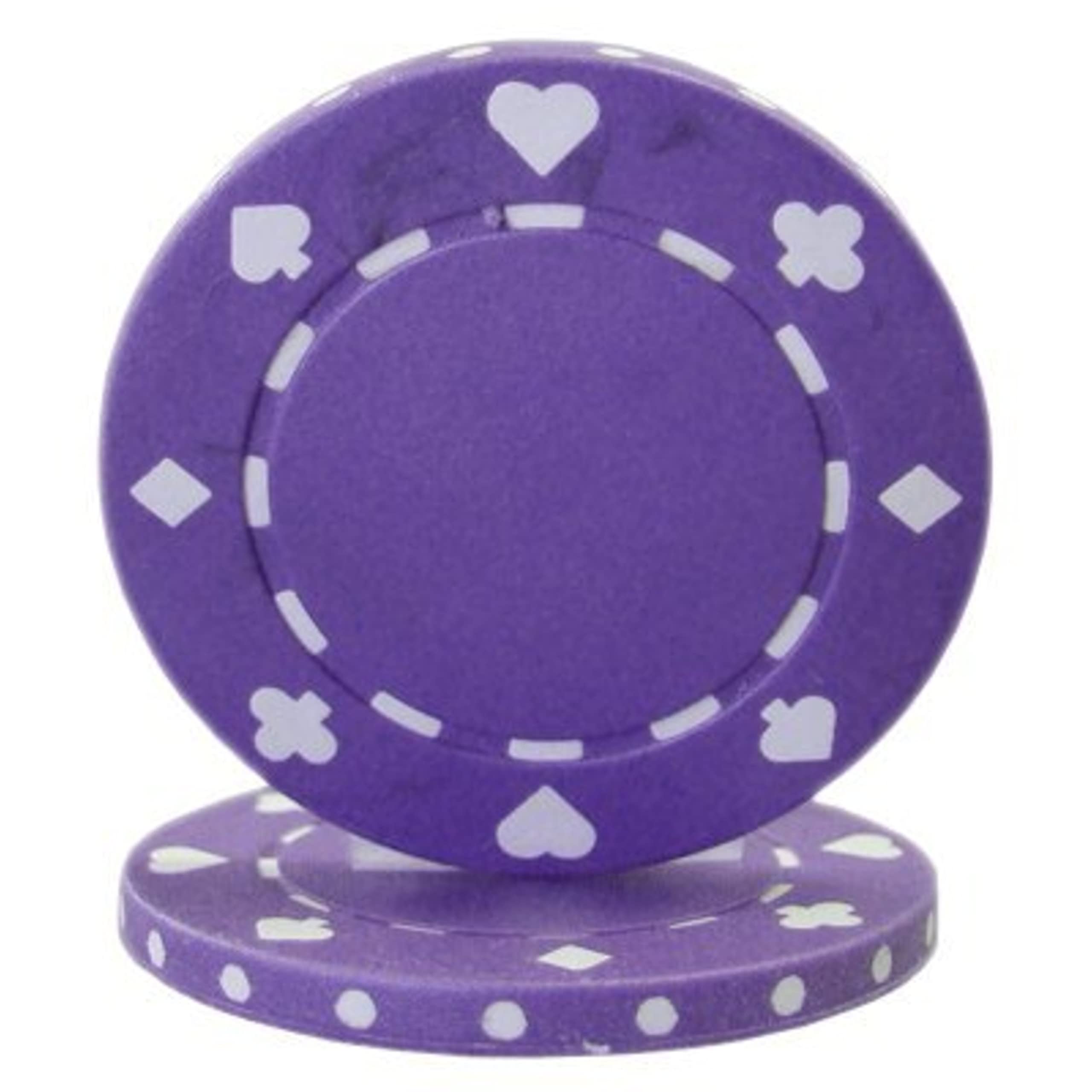 Brybelly 50 Suited 11.5 Gram Poker Chips (Purple)