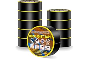 Gekufa Joist Tape for decking 2''×50', 10 Packs Weather-Resistant Deck Joist Tape, Waterproof and Anti-Corrosion Butyl Tape for Wooden, Outdoor and beamed Roof