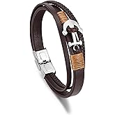 RepaTime Leather Bracelet for Men, Minimalist Bracelet for Men, Black Bracelets, Fade-Resistant, Stylish Jewelry Gift for Him