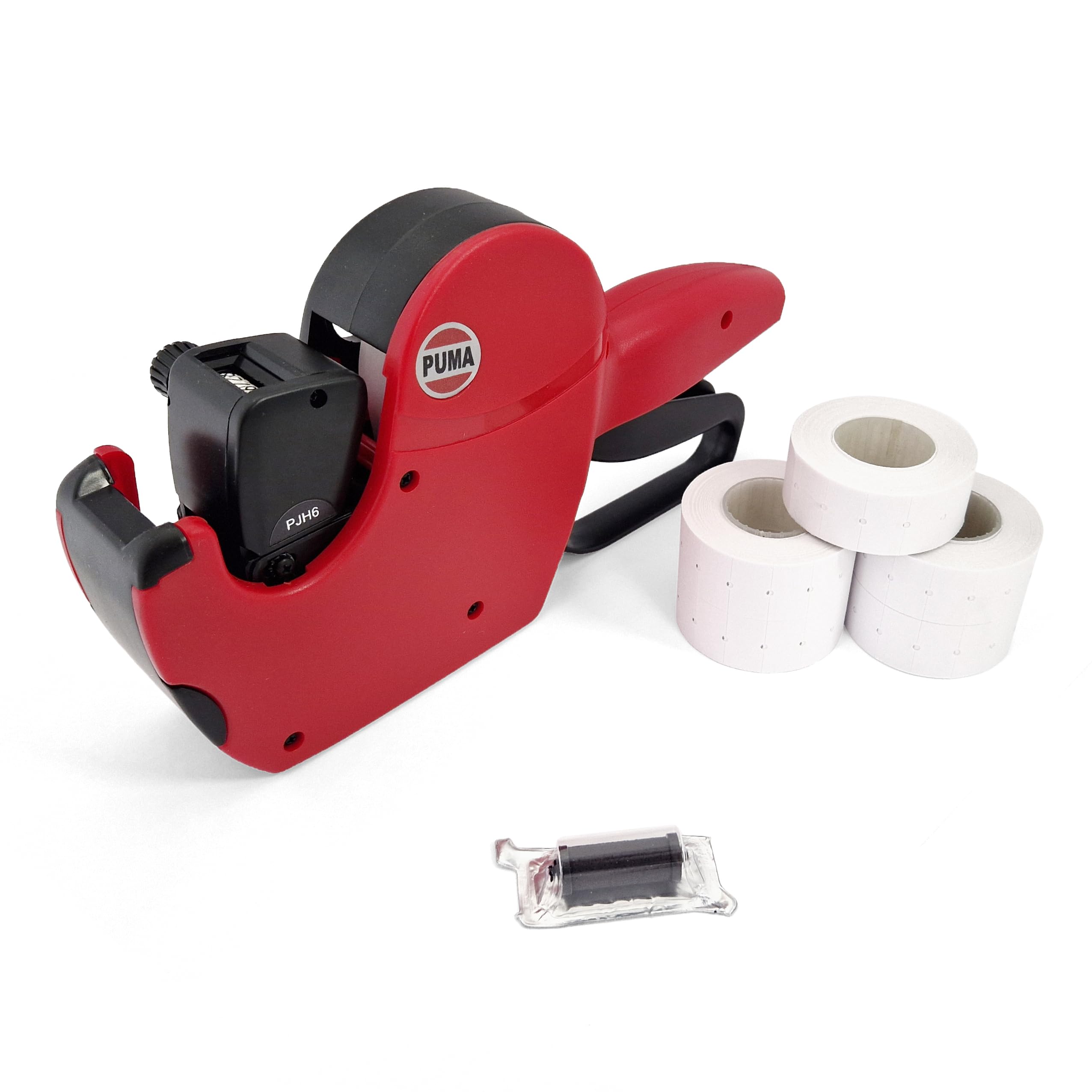 Puma Price Gun Kit with 5,000 22x12 Labels and Spare Ink PJH6 Red