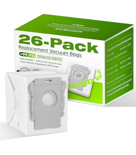 Contenitore Polvere Ricambio Per Roomba Serie I E J - Con 3 Filtri, Per Modelli I1, I4, I7, I8, E5, E6, E7