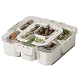 Divided Veggie Tray with Lid and Handle 6