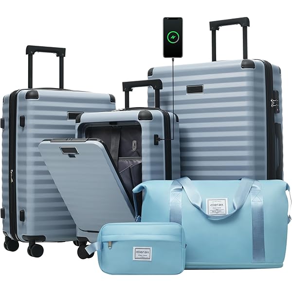 Amazon.com | Merax Luggage Sets 3 Piece Front Opening, Hardside