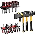 Screwdriver Organizer，Metal Screwdriver Organizers, Hammer Rack，Pliers Organizer, Wall Mounted Tool Organizers for Workshop，Set of 3 Tool Holder Organizer for Workbench