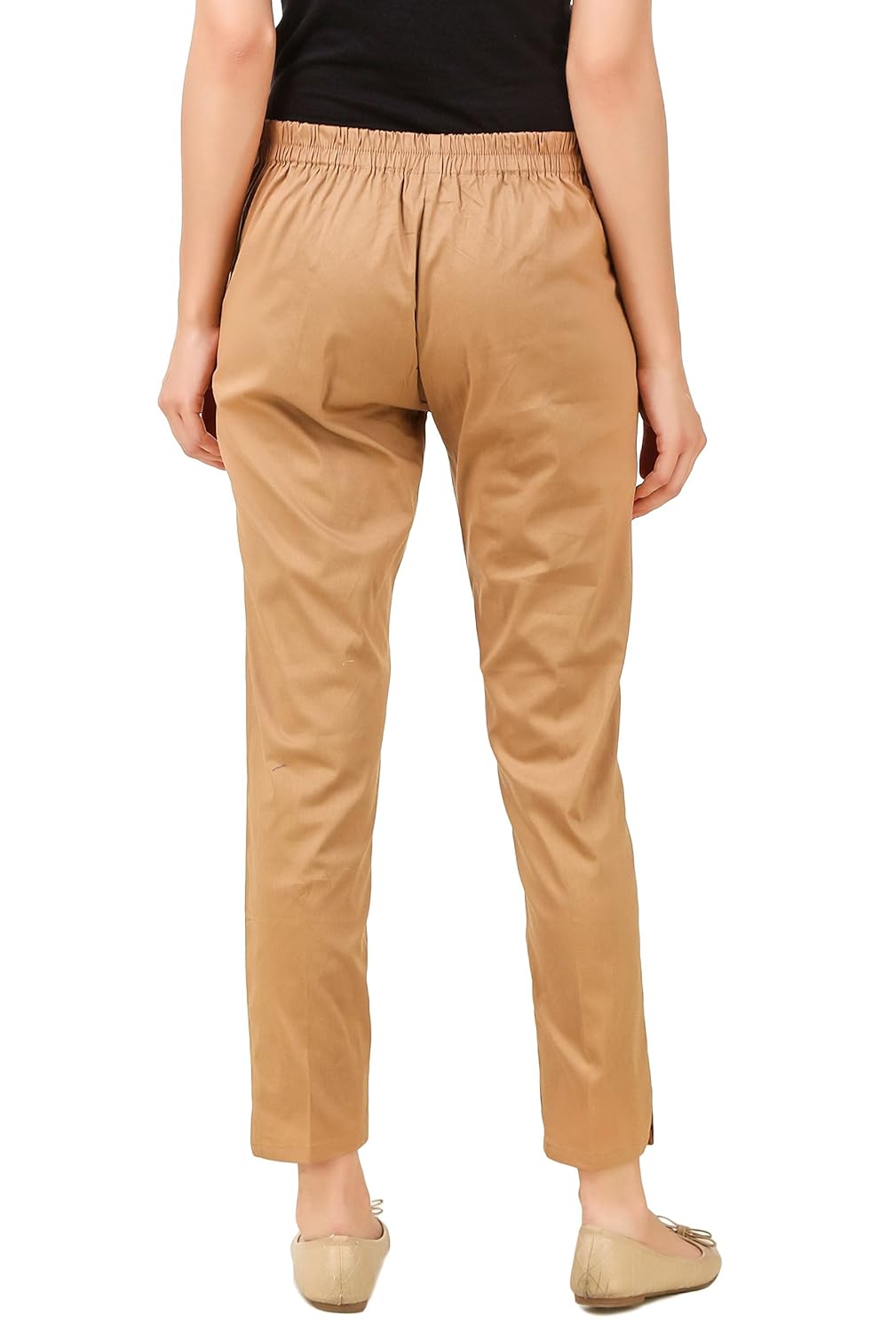 q-rious women's cotton lycra trousers/pants/chinos (pack of 2)