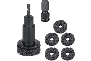 Wheel Hub Cleaning Kit, Wheel Hub Resurfacing Tool, Brake Hubs Cleaning Kit Includes 5 Pads,Fits Power Drill or 1/2" Impact D