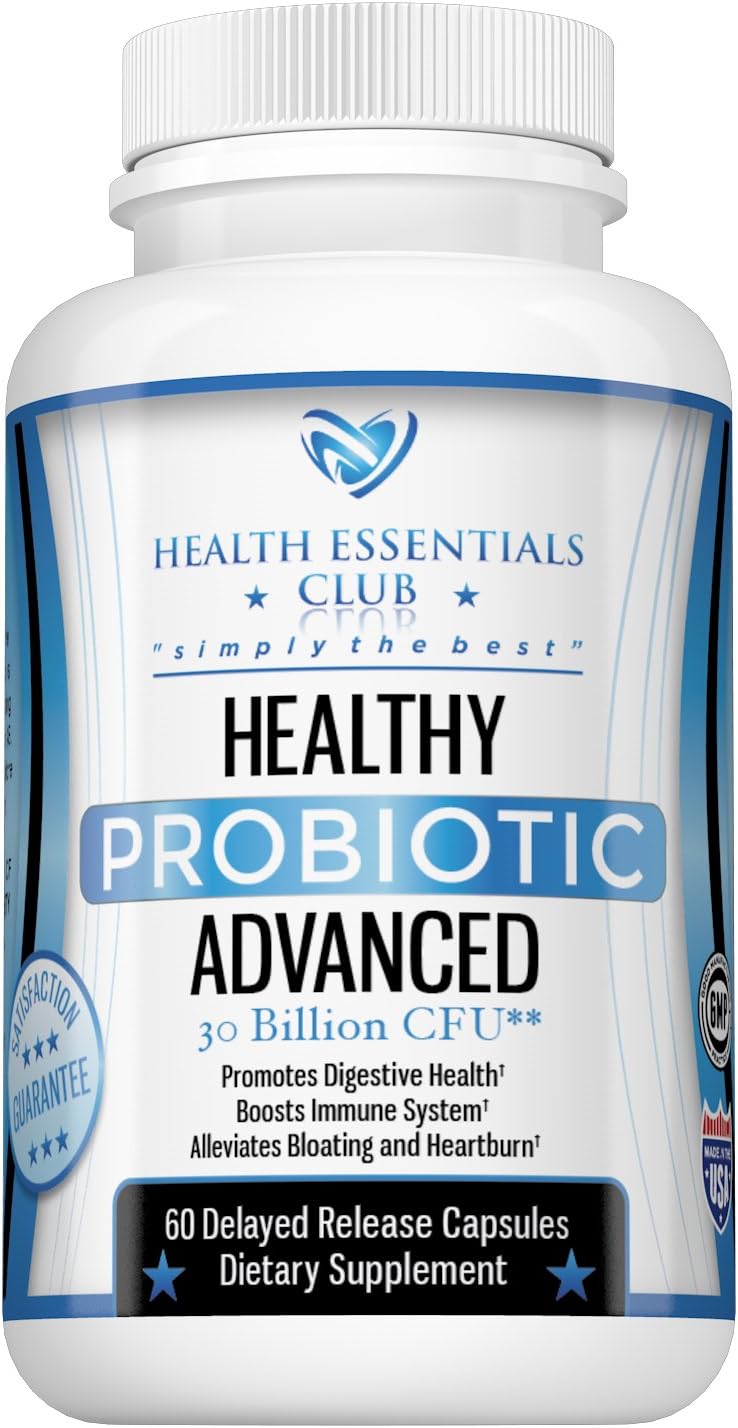 Health Essentials Club - Healthy Advanced Probiotics - Best for Improved Gut Health, Weight Loss, Digestion and Immune System Booster - Satisfaction Guaranteed