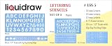 Liquidraw 5 Piece Lettering Stencil Set with 30 cm Ruler - 6 Font Sizes view 3